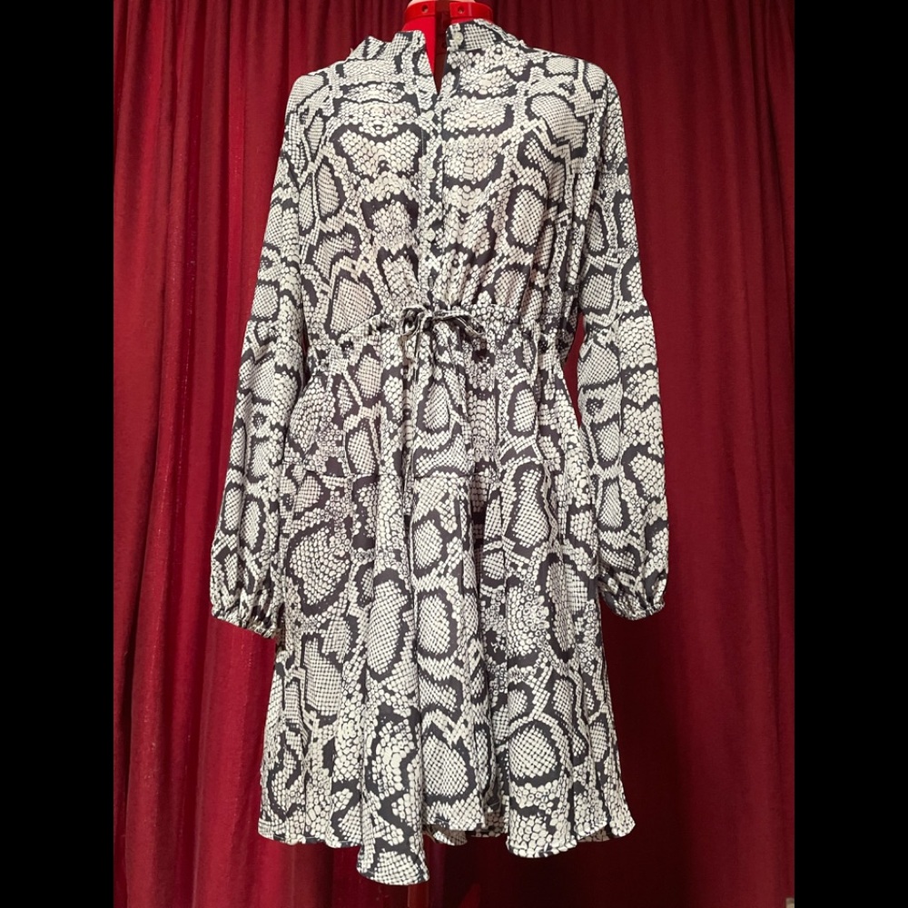 Snakeskin print dress